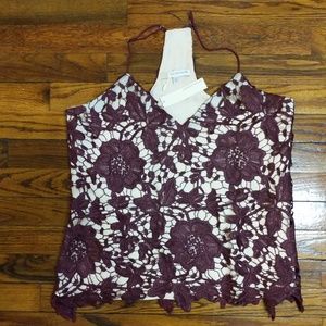 Lace detail racerback cami